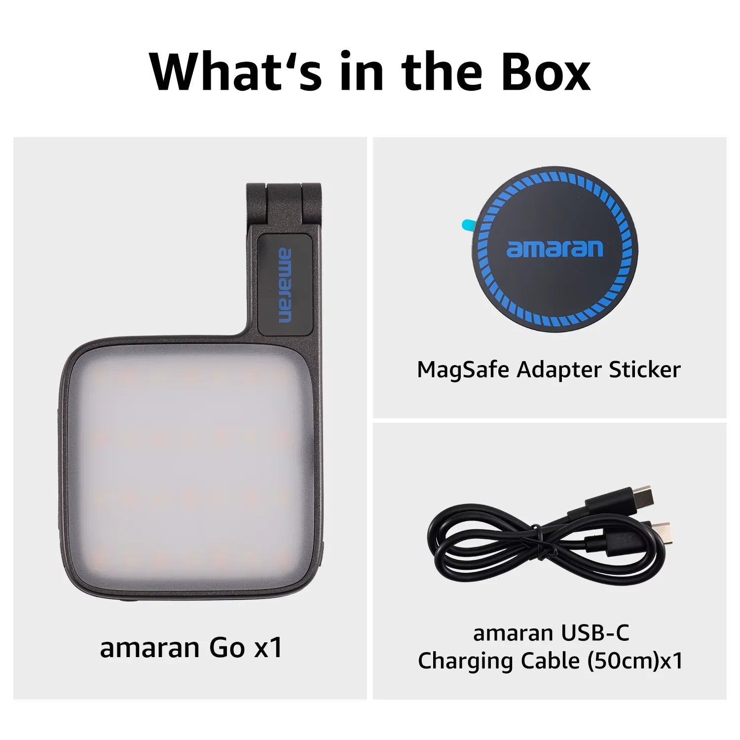 amaran Go Magnetic Phone Selfie Light Rechargeable Portable Light with Mirror for Selfie Makeup Video Conference TikTok Youtube