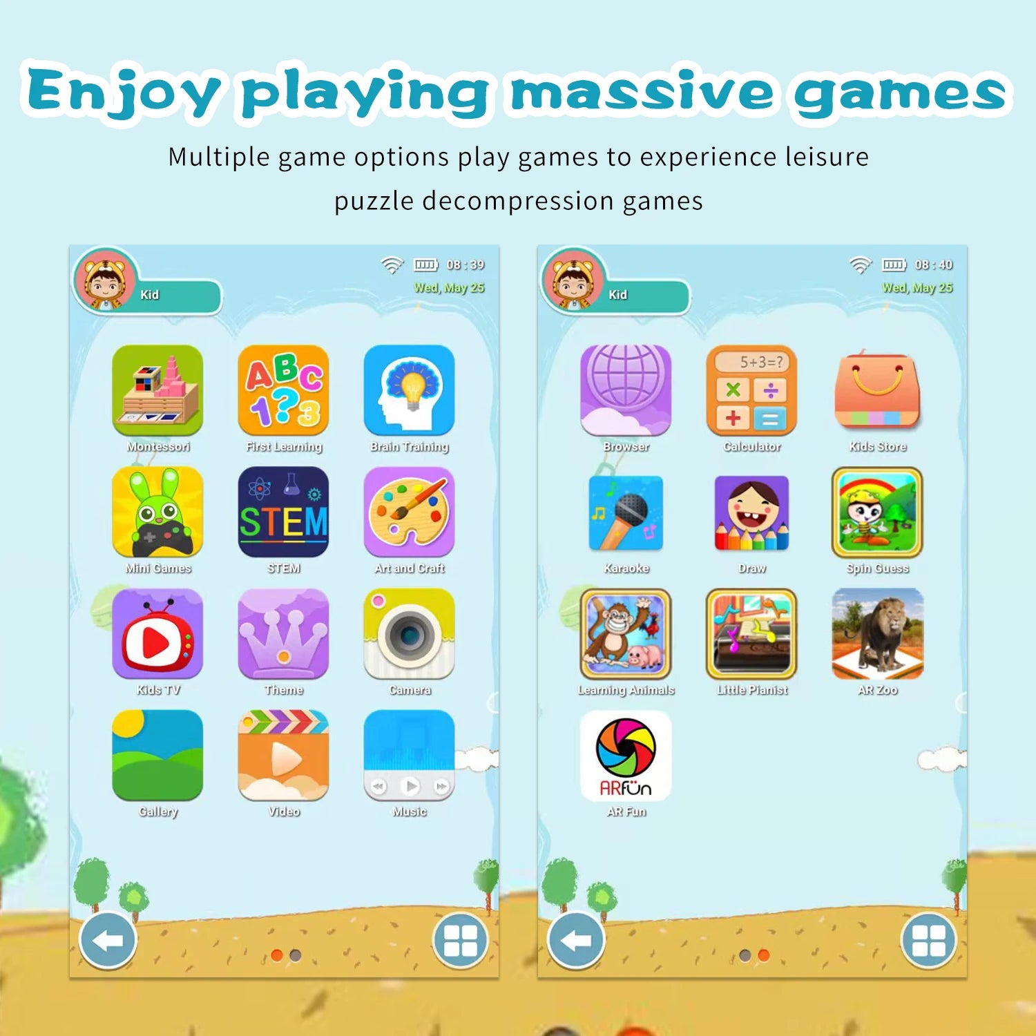 New Google Kids Tablets 7 Inch 5G WiFi Tablet Pc Quad Core 4GB RAM 64GB ROM Cheap for Children Gift Educational Learning 4000mAh