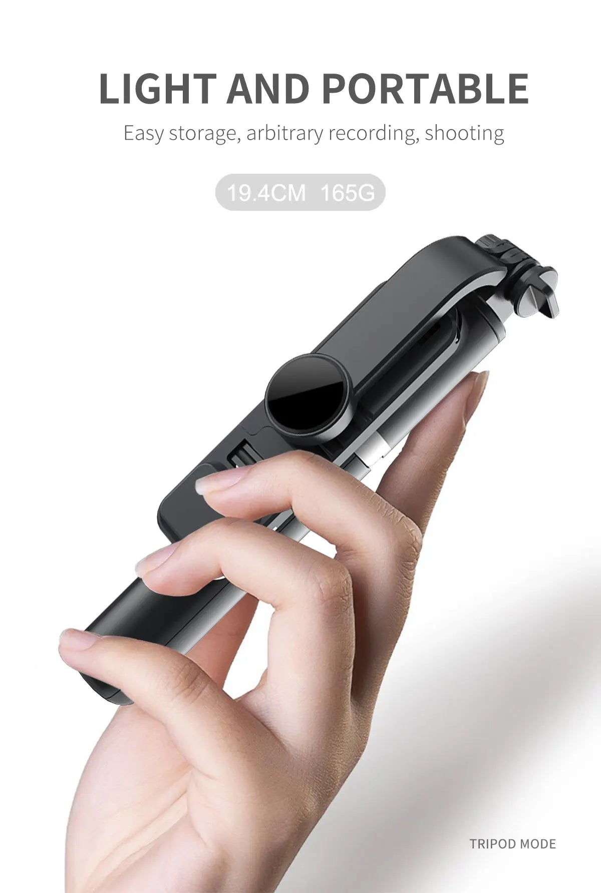 New LED Selfie Stick Foldable Wireless Bluetooth Selfie Stick Tripod with Remote shutter Fill Light Selfie Stck For Smart phone