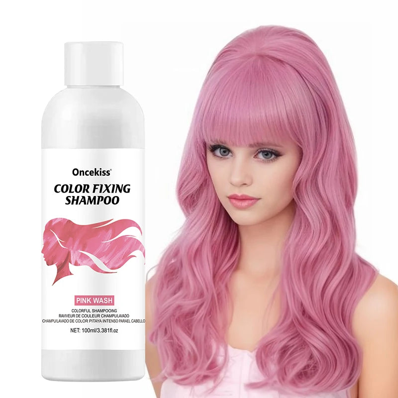 100ml Hair Color Shampoo,Fixed Color,Long-Lasting Semi-Permanent Dye,Unisex-adult Tinted Shampoo Hair Dye for Normal Hair Type