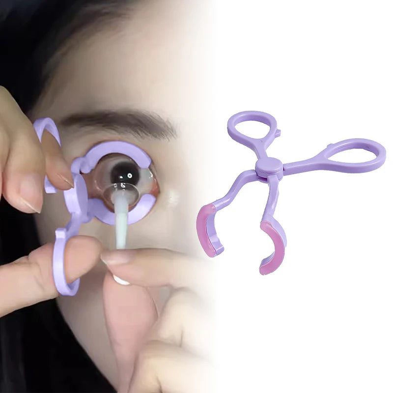 Contact Lens Applicator Set Auxiliary Eyelid Dilator Open Eye Tool Contact Lens Wearing Removing Tweezers Suction Stick Accessor