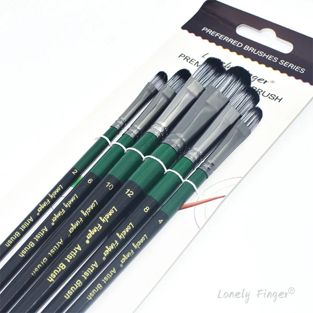 6/24pcs Artist Paint Brushes Set Artist Paintbrushes For Acrylic Oil Watercolor Acrylic Painting For Body Face Rock Canvas