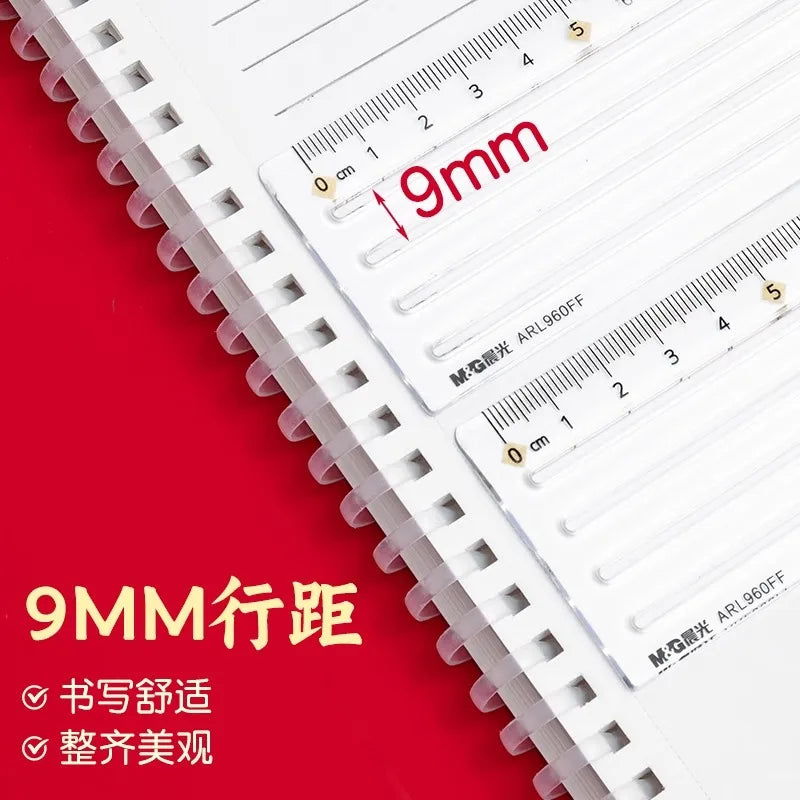 M&G ruler, 9 mm spacing, 15 cm long, suitable for drawing straight lines, ideal for students and office use.