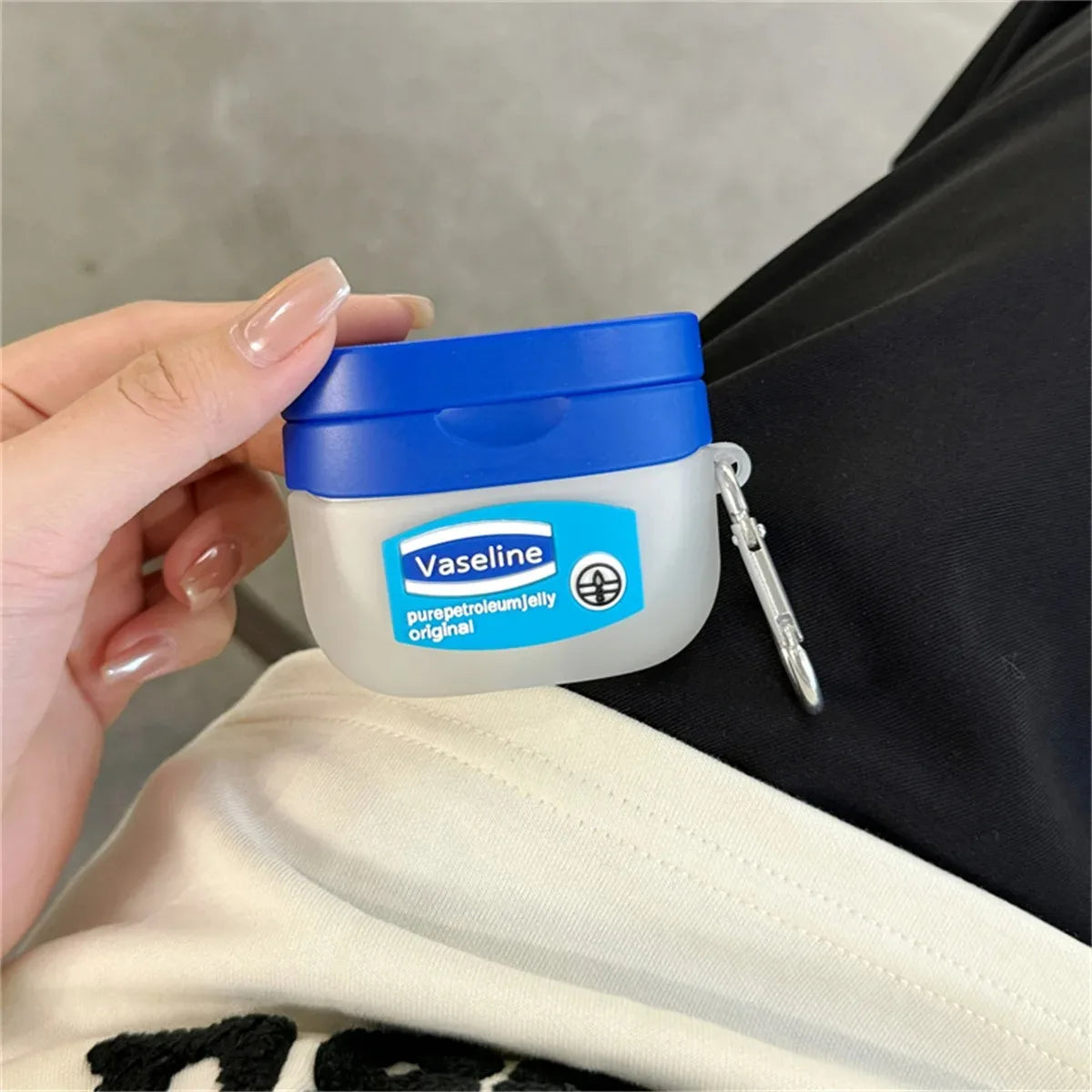 For AirPods 4 3 2 1 Pro Pro2 Earphone Case 3D Creative vaseline Case Silicone Protective Headphone Box With Pendant Cover