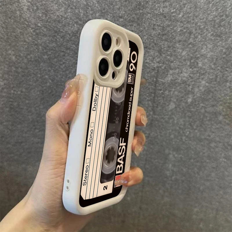 Lucky Tape Pattern Silicone Soft Phone Case For iPhone 17 16 15 14 13 12 11 Pro Max X XS XR 7 8 Plus 16E Shockproof Back Cover