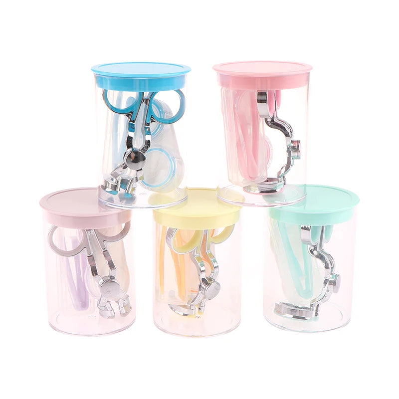 6Pcs/Set Contact Lens Wearing Tool Kit Tweezers Suction Stick Lenses Storage Soaking Box Integrated Clamp And Bucket