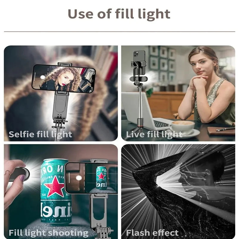 FANGTUOSI 2026 New L15 Wireless Selfie Stick Tripod Stand Foldable Monopod With Led Light For Smartphones Tiktok Shooting Live