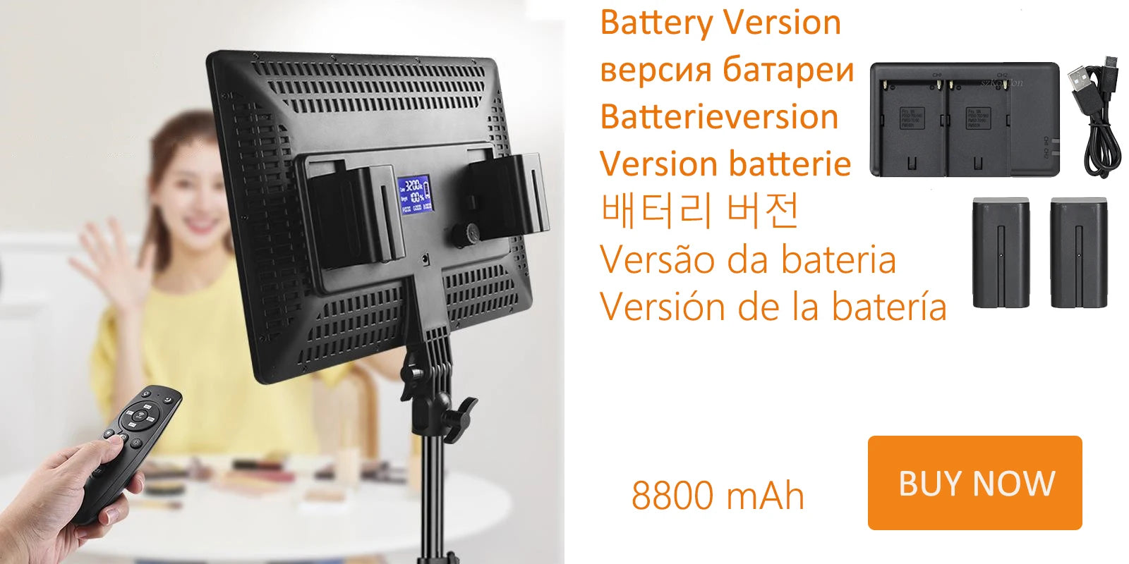 14inch 10inch LED Video Light Panel EU Plug 3200K-6000K Photography Lighting Remote Control For Live Streaming Photo Studio Lamp