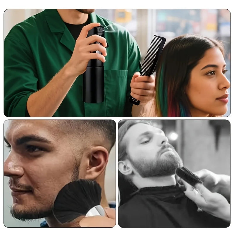 3piece Salon Professional Haircut Kit with Spray Bottle Cleaning Brush for Barbers & Home Use Salon Styling Accessories