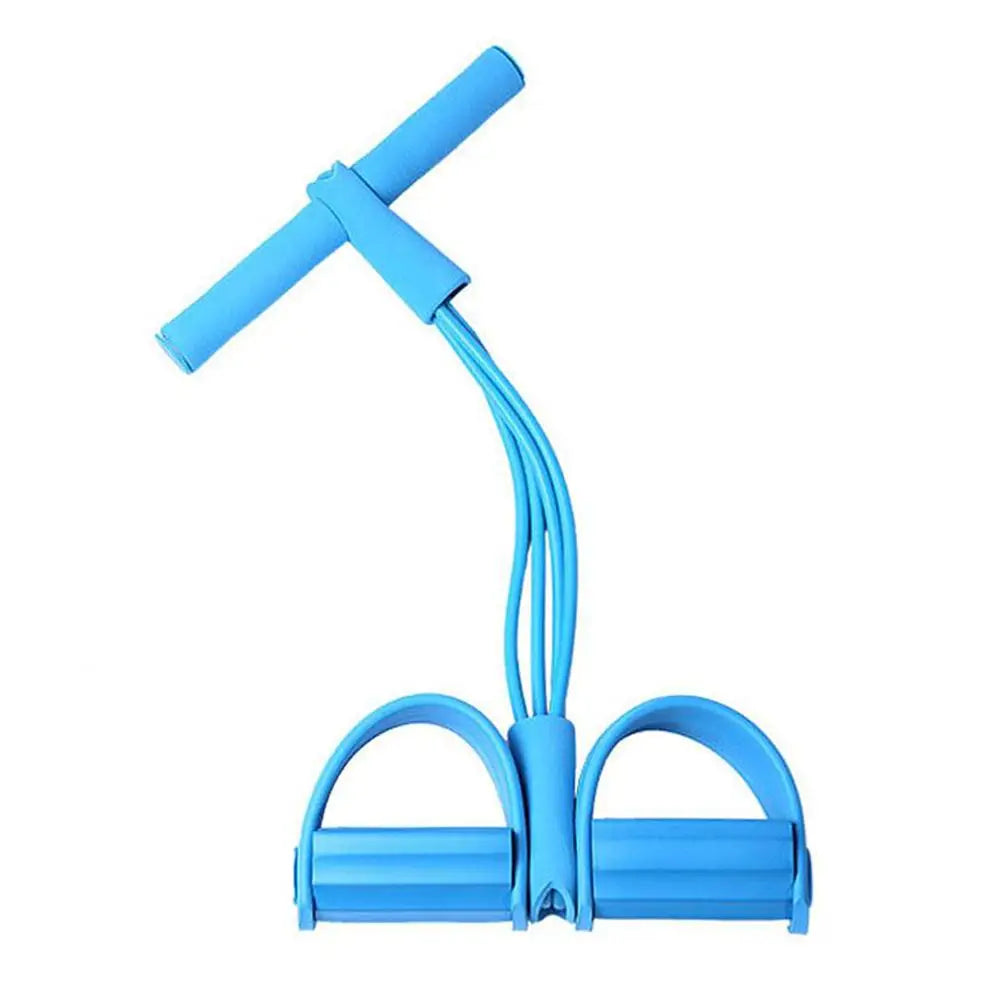 Fitness Resistance Bands-4 Tube Pedal Ankle Puller - Sit Up Leg Stretch Rope Exercise Bands , Stretching Workout Fitness Bands