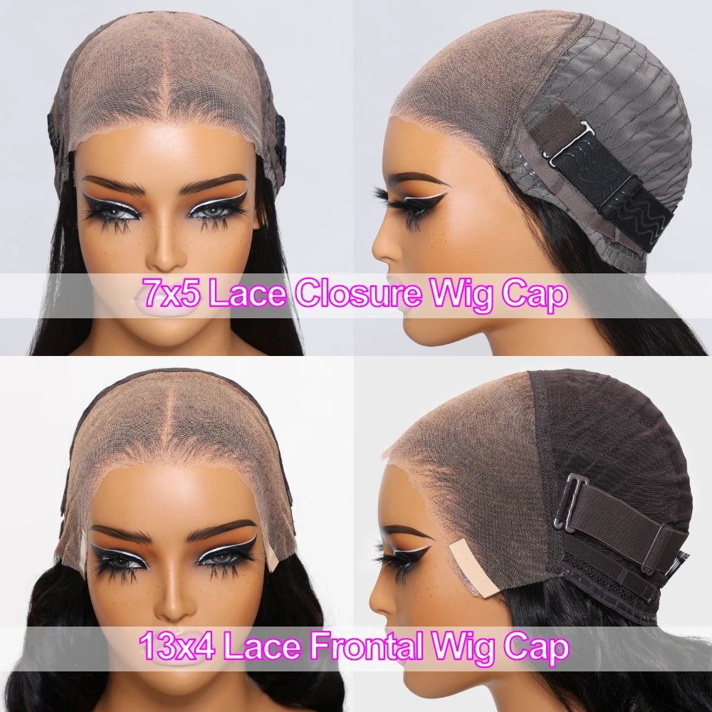 UNice Hair Pre Everything 7x5 13x4 Yaki Straight Wig Pre Plucked Pre Cut Pre Bleached Glueless Wig Human Hair Ready To Wear 150%