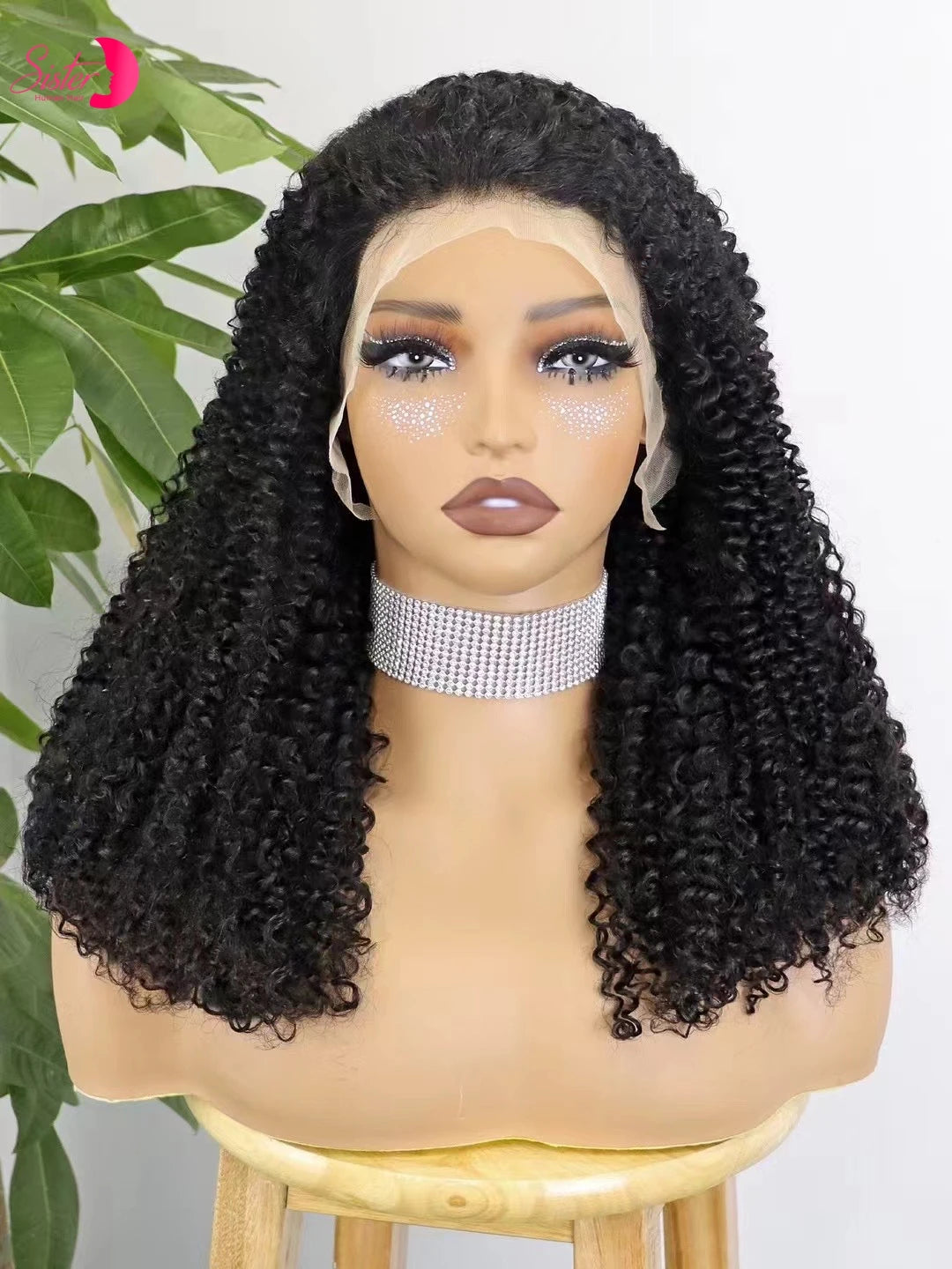 Premium 350% Density Kinky Curly Human Hair Wig - 13x4 Lace Front Bob Wig for Women