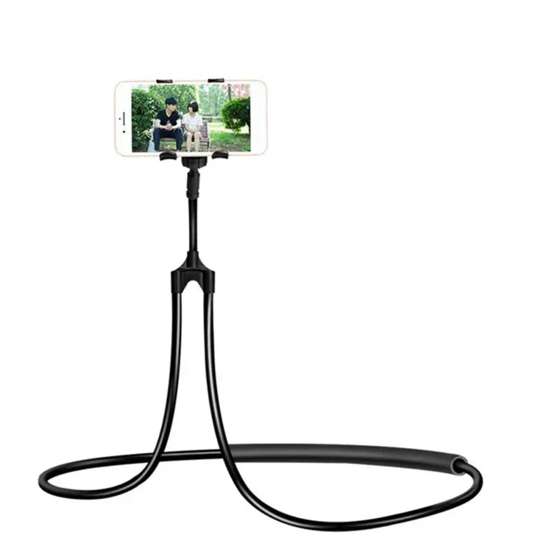 Flexible Mobile Phone Holder Hanging Neck Lazy Necklace Bracket Bed 360 Degree Phones Holder Stand For iPhone Xiaomi Samsung