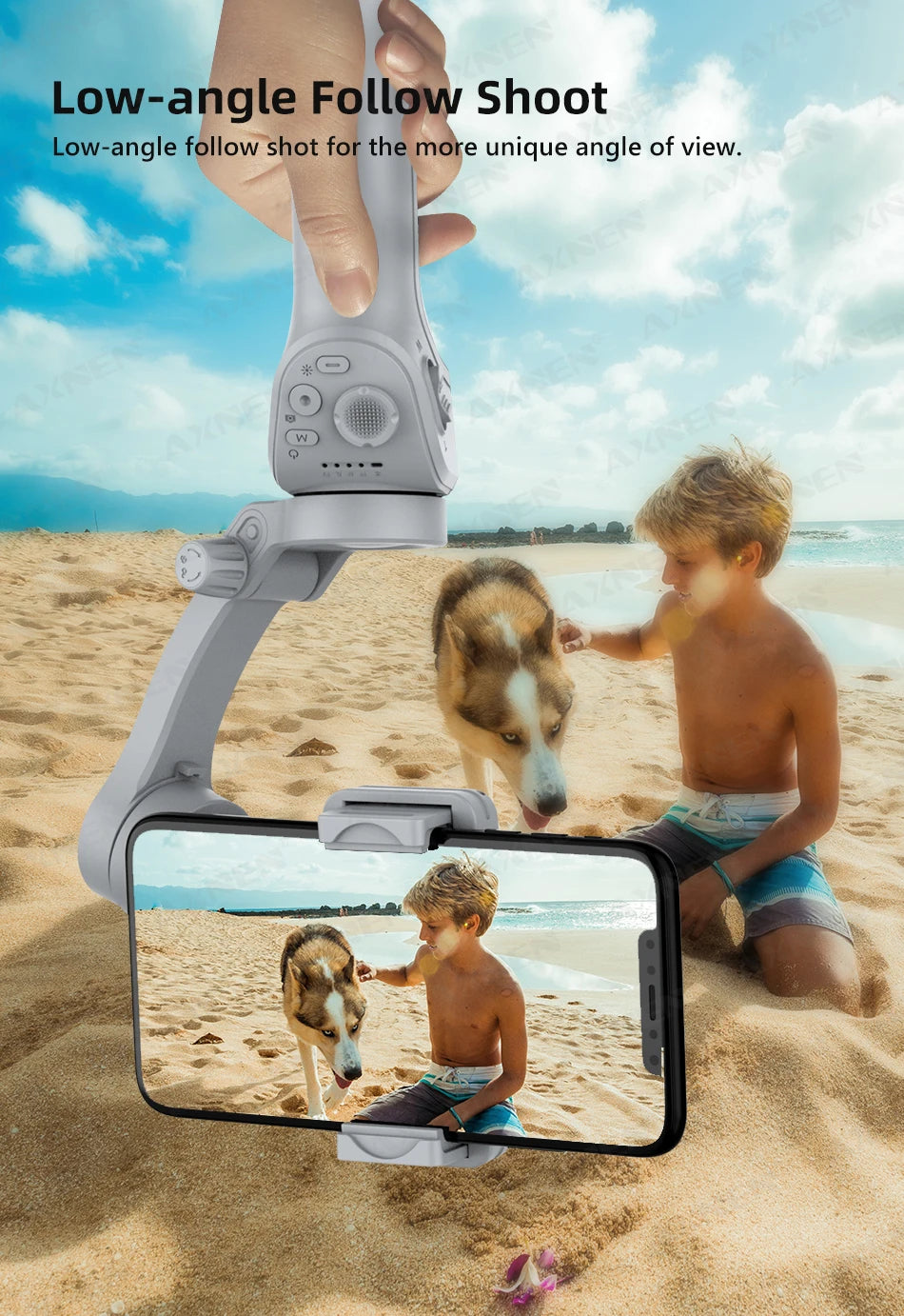 3 Axis Handheld Gimbal Stabilizer for Smartphone with Fill Light for iPhone Android Face Tracking Tiktok Vlog Smart Gimbals HQ6