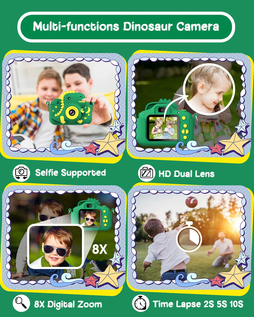 Kids Camera, 2.0" Toddler Digital Camera with 32GB Card,  20MP & 1080P HD Selfie Children's Camera for Boys Girls