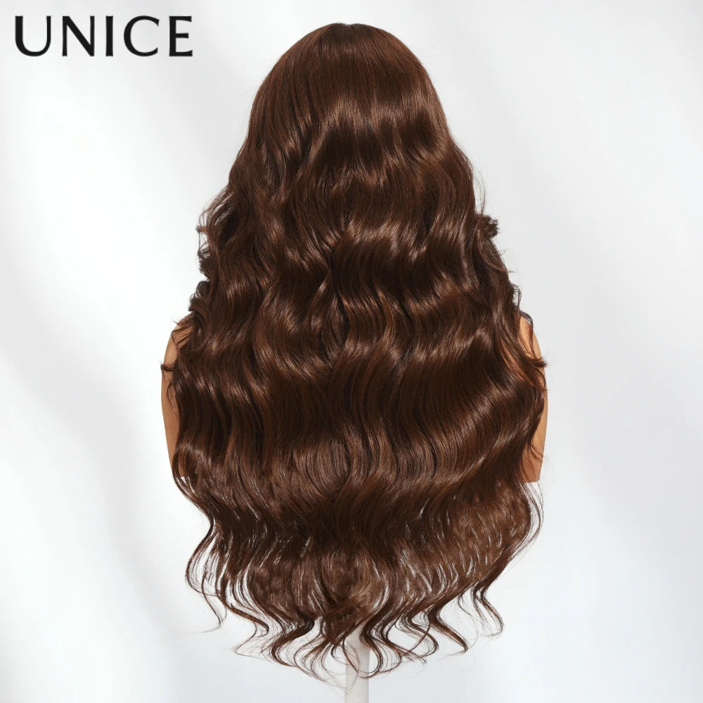 UNice Auburn Brown13x4 Pre-Everything™ Lace Frontal Loose Wave Wig With Invisi Drawstring & Face Framing Layers 150% Density