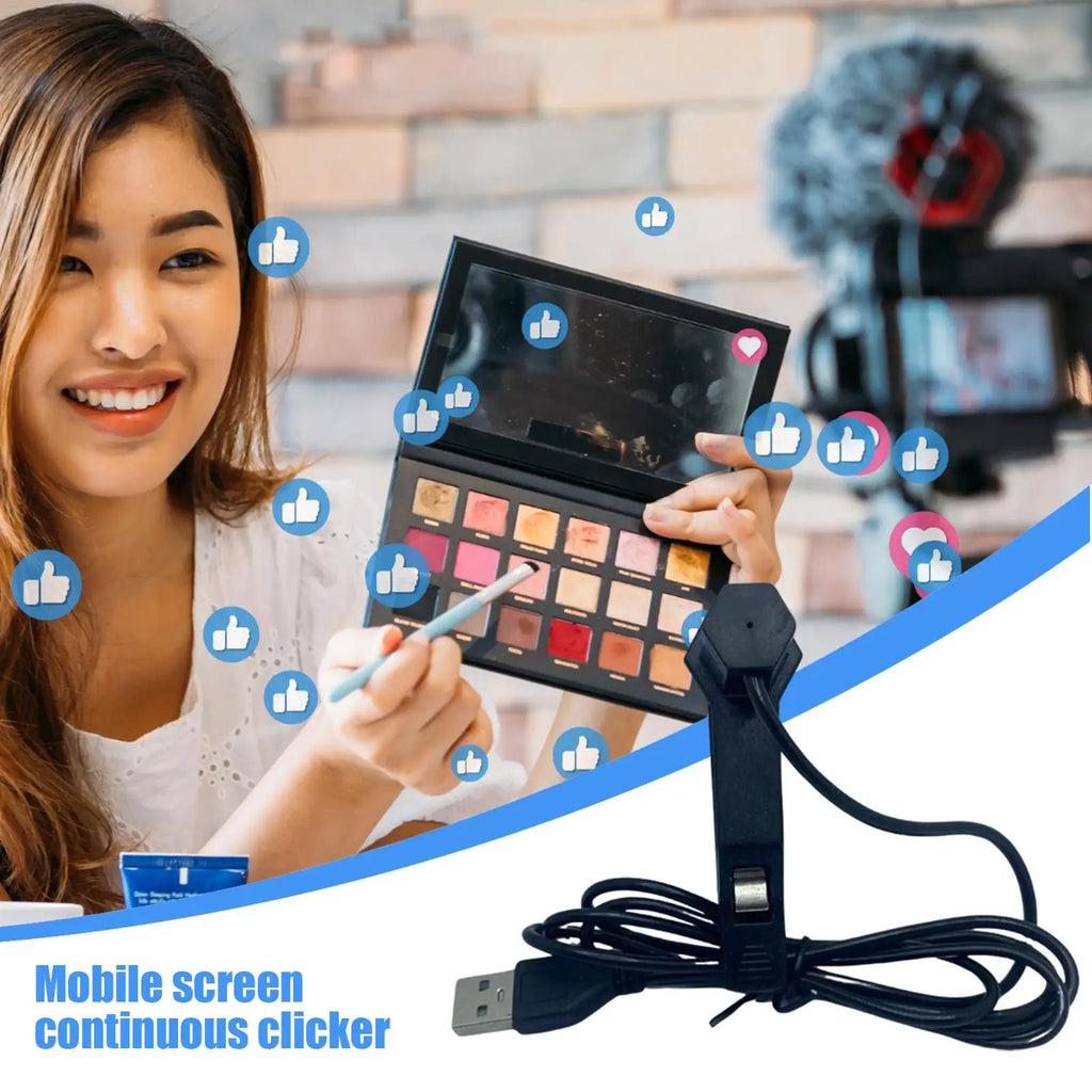 Auto Clicker Phone Screen Device USB Speed Clicker For Phone Apps Video Live Streaming Gadget Fast Click Simulation Finger Click