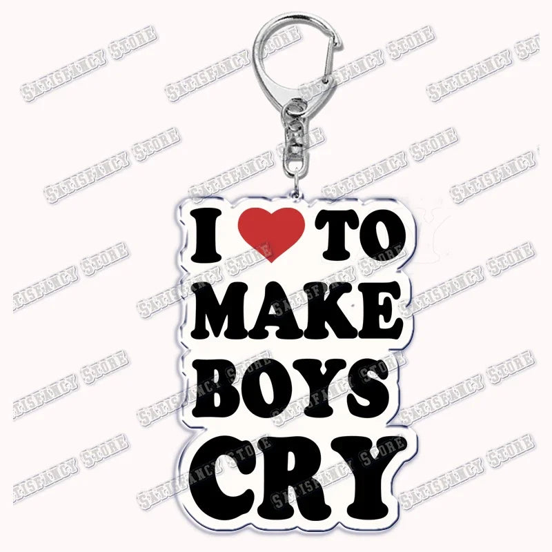 Custom I Love You My Fictional Boyfriend Awesome Girlfriend Keychain Emo Boys Hot Wife Mom Dad Key Ring Keychains Bf Gf Gifts