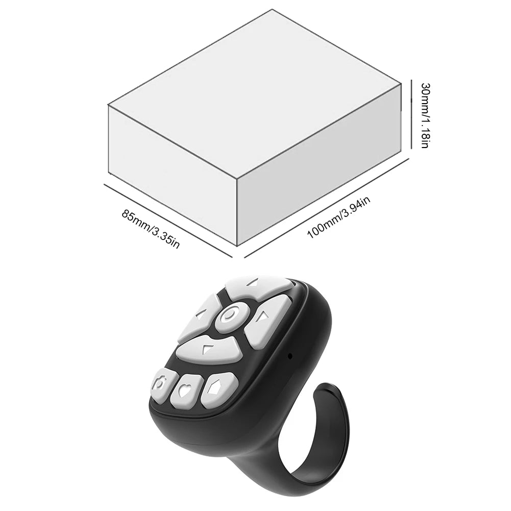 for TIK Tok Scrolling Ring Bluetooth-Compatible Selfie Stick Camera Controller Fingertip Selfie Video Controller for iPhone-iPad