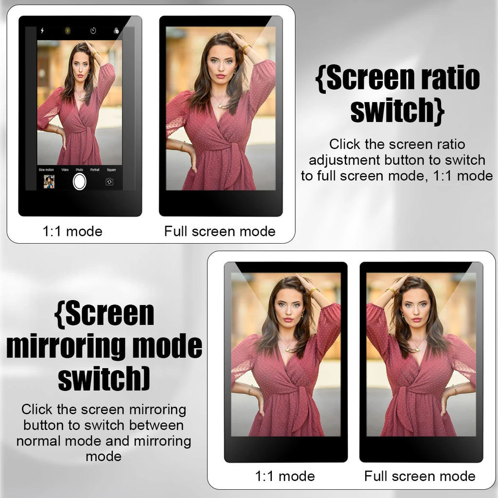 Mobile Phone Wireless Magnetic Selfie Monitor Screen For Smartphone Vlog Live Stream Video Recording for iPhone Android phone