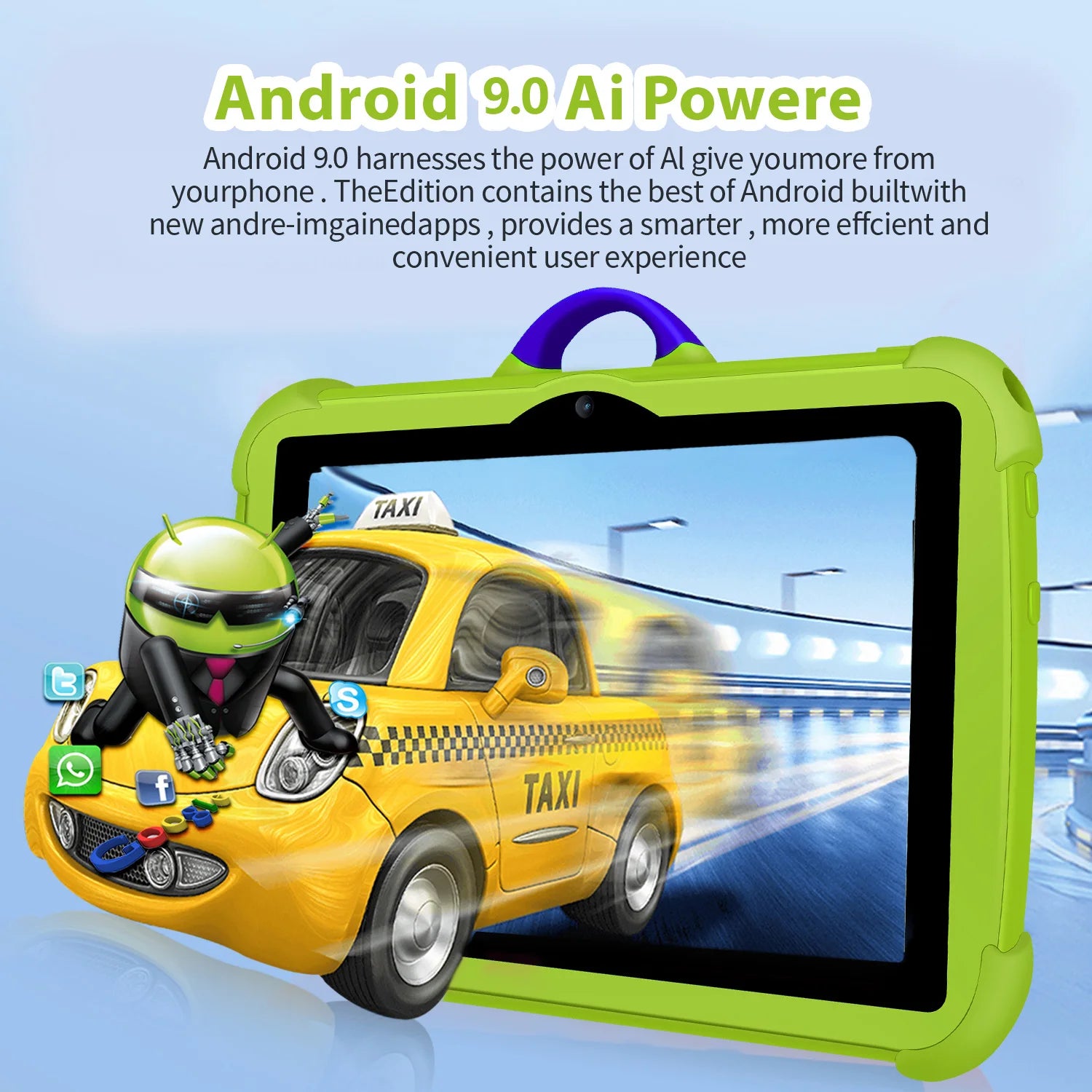 New 7 Inch WiFi Tablet MTK Chip Quad Core 4GB RAM 64GB ROM Android 9.0 Google Play Support Bluetooth Kids Tablet Pc 4000mAh