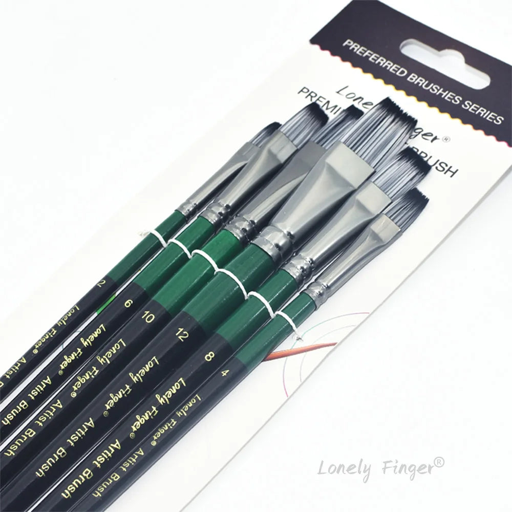 6/24pcs Artist Paint Brushes Set Artist Paintbrushes For Acrylic Oil Watercolor Acrylic Painting For Body Face Rock Canvas