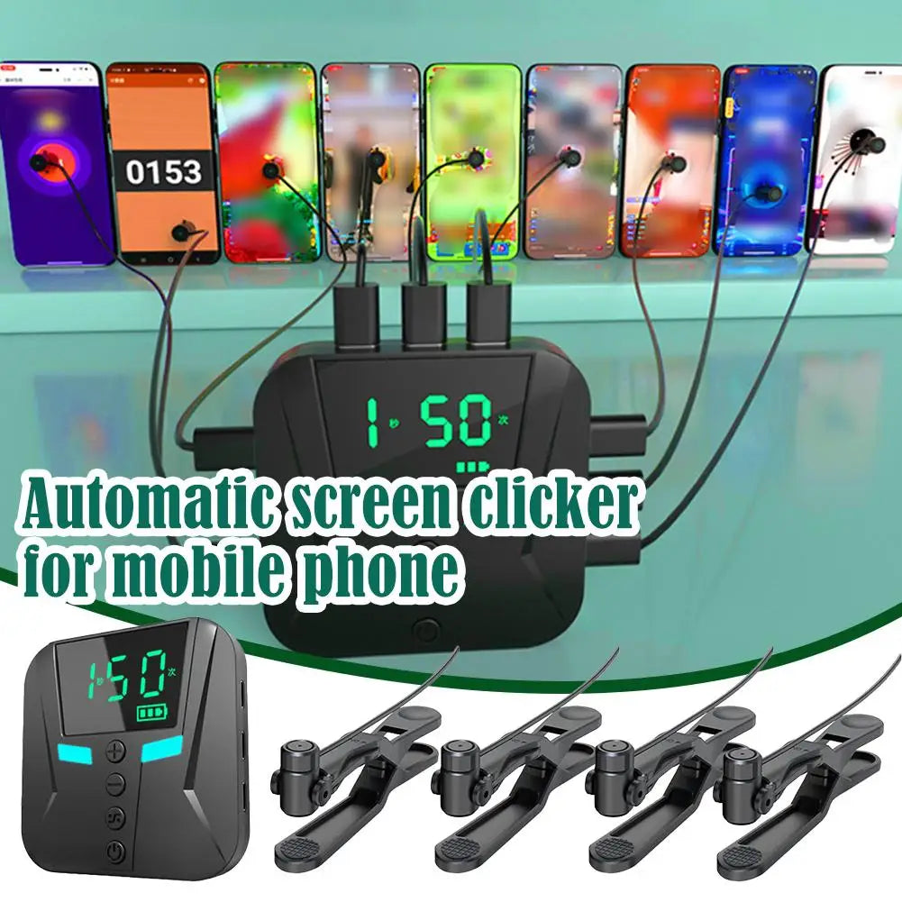 9/8/7/6/5/4/3/2/1 Heads Phone Screen Clicker Automatic Grabber Clicking 50 Instant Points Per Second Silent For Games Shopping