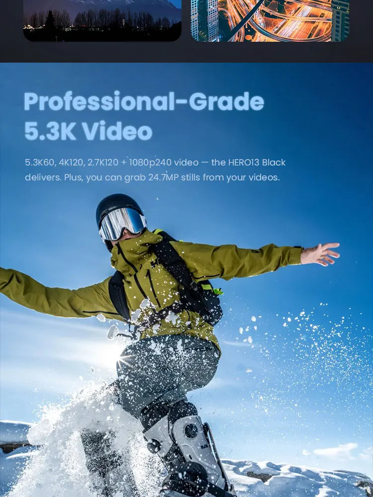 GoPro HERO 13 Black Action Camera HyperSmooth6.0 5.3K 60fps Video 27MP Go Pro13 helmet Vlog Sport Camera