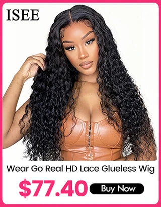 Wear Go Glueless Wig ISEE HAIR Brazilian Loose Deep 13x4 Lace Front Wig Preplucked Human Wigs Ready To Go Pre Cut 6x4 Lace Wig