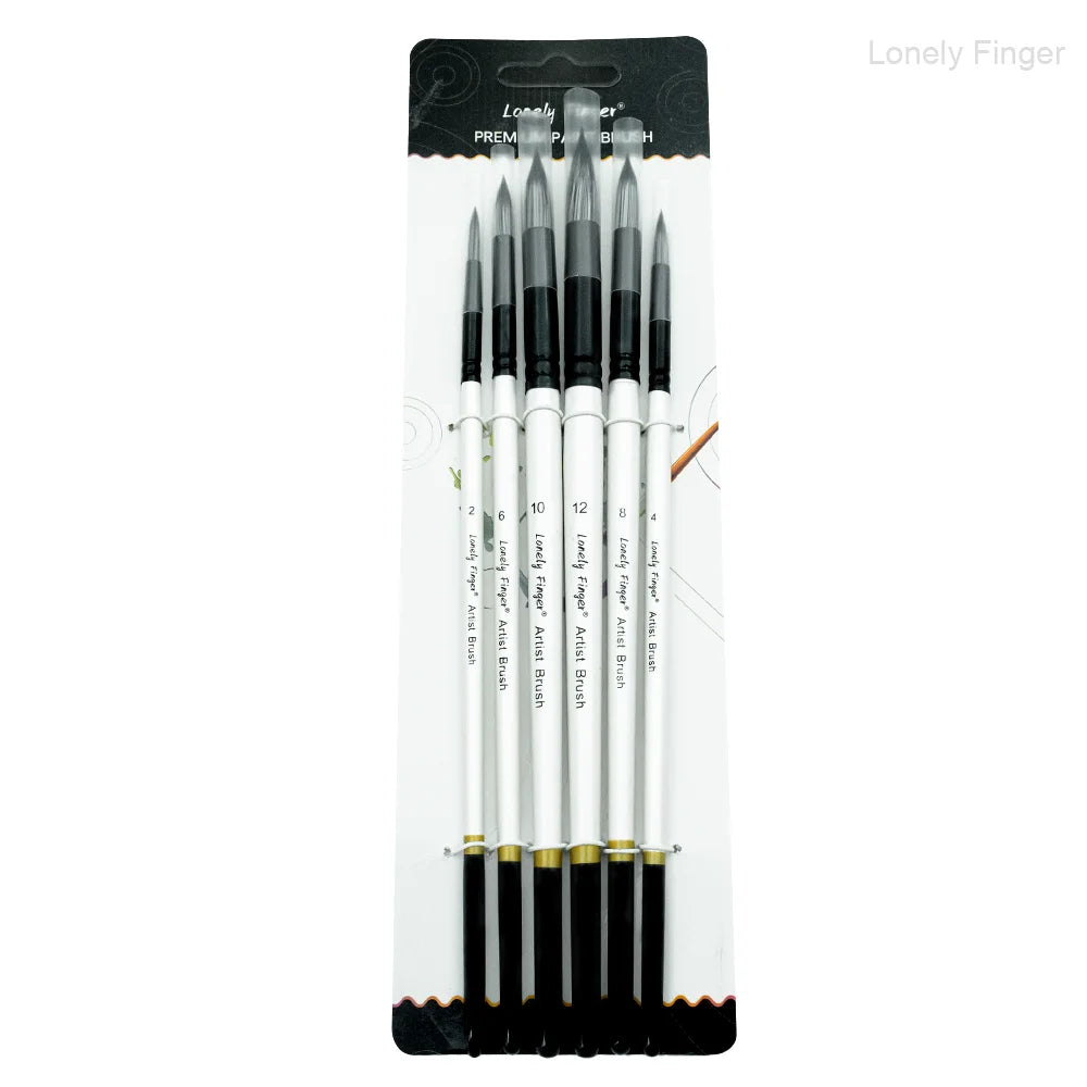 6/24pcs Artist Paint Brushes Set Artist Paintbrushes For Acrylic Oil Watercolor Acrylic Painting For Body Face Rock Canvas