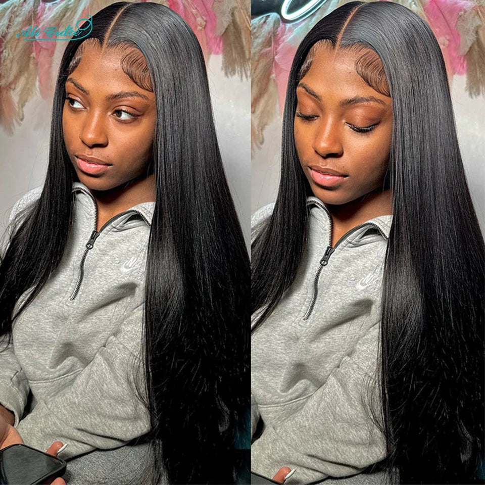 AliGrace Pro-Series Straight Hair 5x6 Lace Closure Wig 30 Inch Straight Remy Human Hair Wigs Pre-Plucked Longer and Thicker Wigs