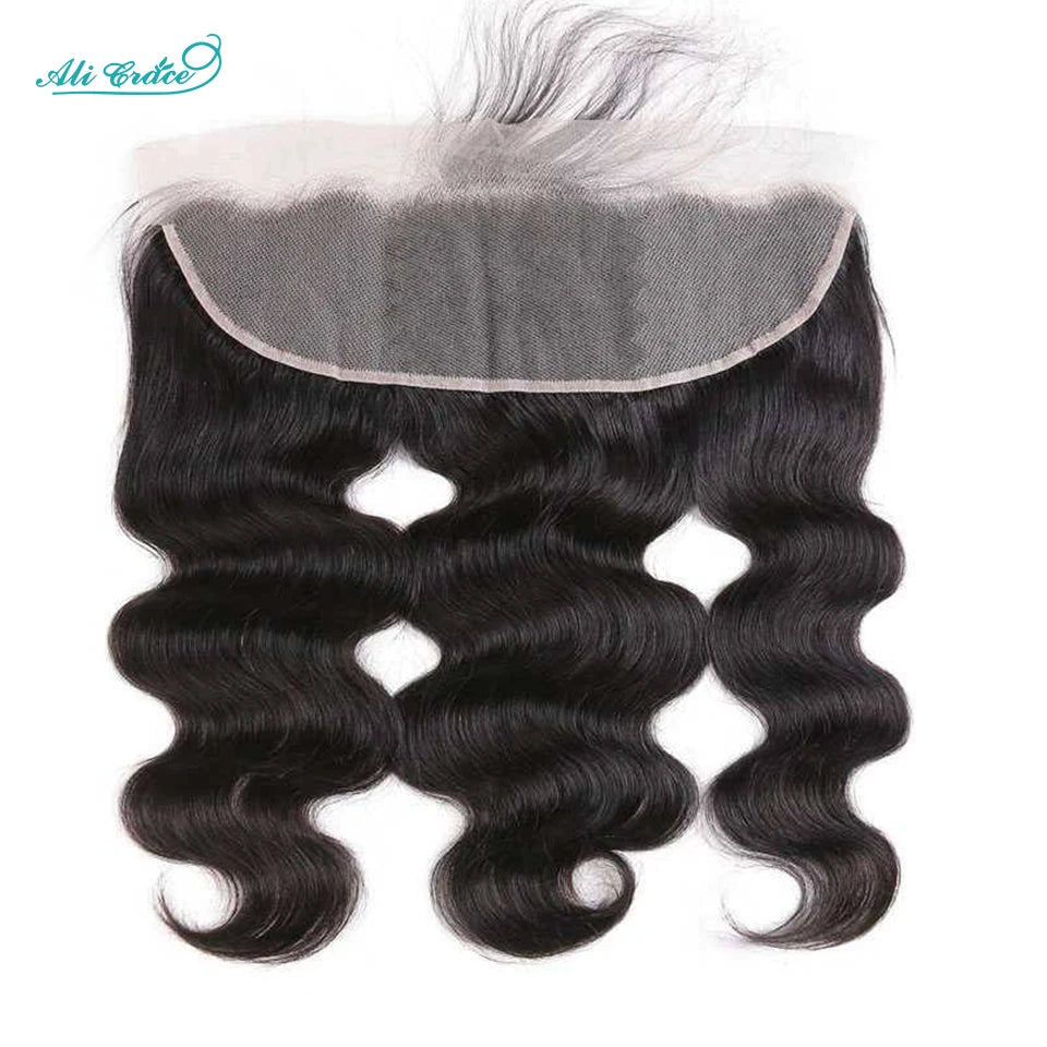 Ali Grace Hair Brazilian Body Wave Bundles With Frontal 13x4 Body Wave Human Hair 3 Bundles With 13x4 Frontal Transparent Lace