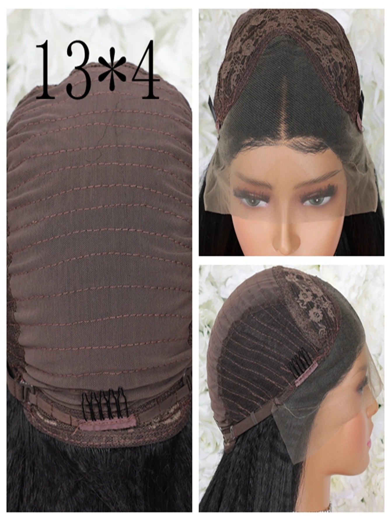 Natural Black Color 13X4 HD Lace Frontal Synthetic Wig For Women Deep Curly Preplucked With Baby Hair Cosplay Daily Drag Queen