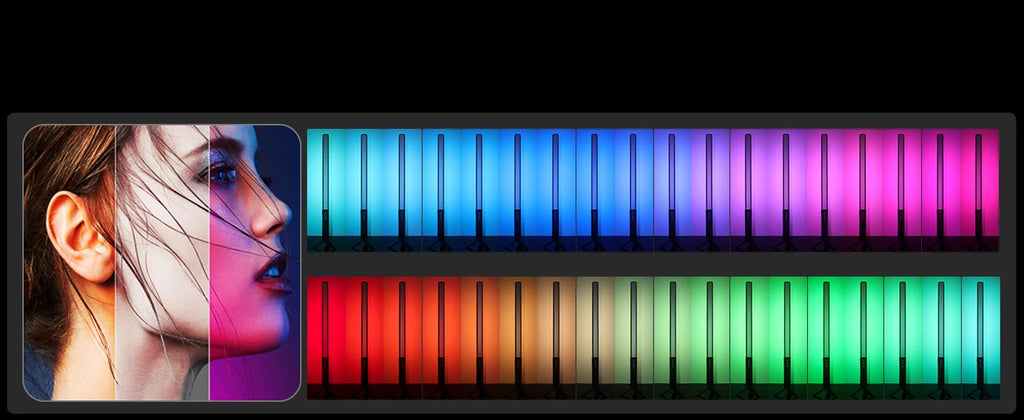 LUXCEO Q508A RGB Video Light With Remote Control 3000K-6000K 36Colors Studio Photo Lighting LED Stick For Youtube TikTok Vlog