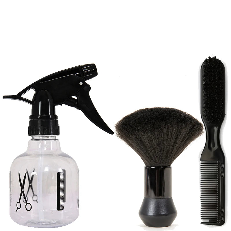 3piece Salon Professional Haircut Kit with Spray Bottle Cleaning Brush for Barbers & Home Use Salon Styling Accessories