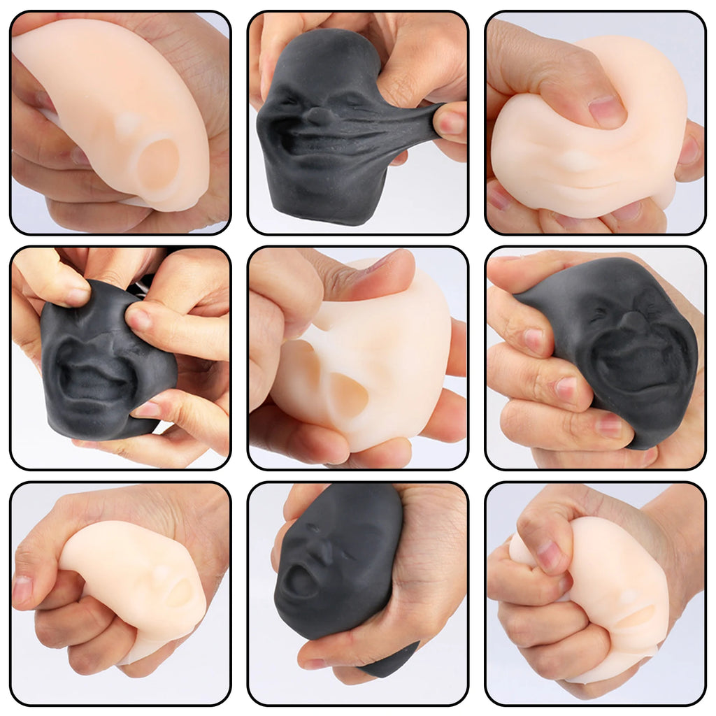 Human Face Emotion Vent Ball Resin Relax Doll Fun Novelty Caomaru Antistress Ball Toy Adult Stress Relieve Novelty Toys Gifts ﻿