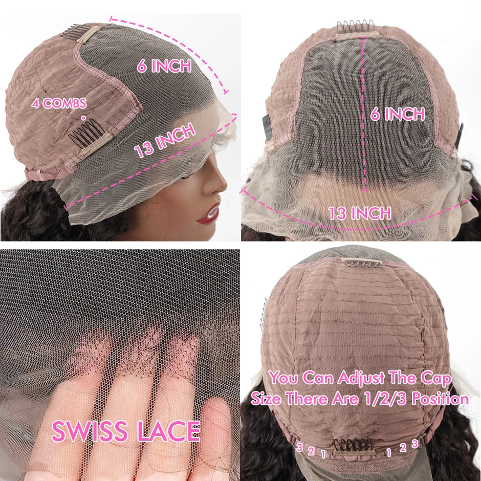 Straight 13X6 Lace Frontal Wig180% Density Malaysian Straight Lace Front Human Hair Wigs For Women ISEE HAIR HD Lace Frontal Wig