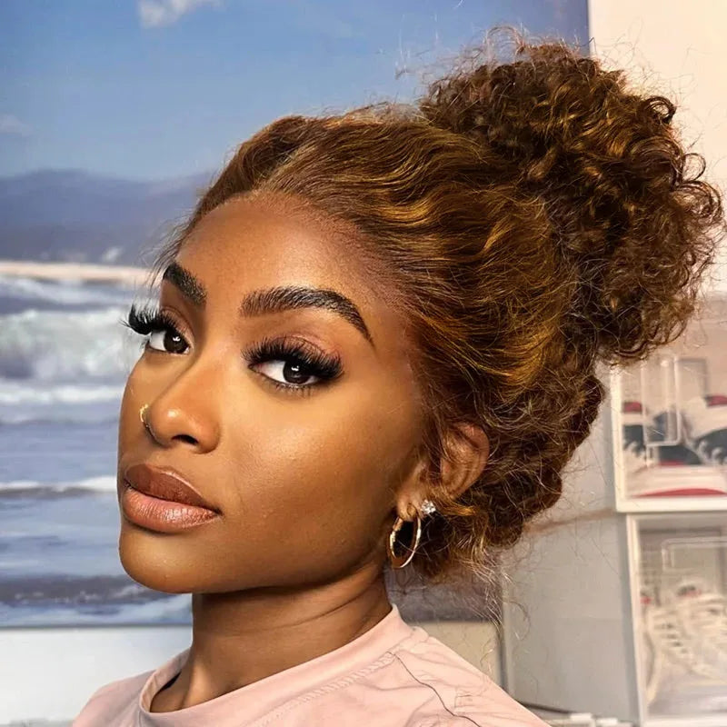 250 Density Deep Wave 360 Lace Front Human Hair Wig - Brazilian Remy Glueless Chocolate Brown Wig 26-36 Inches