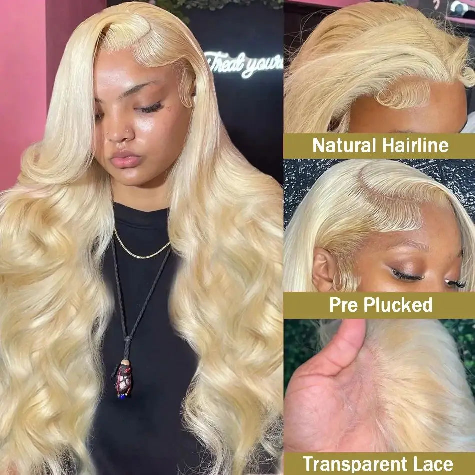 13x6 Body Wave Transparent Hd 30 40 Inch 613 Honey Blonde Lace Frontal Human Hair Wig 200 Density Brazilian 13x4 Lace Front Wig