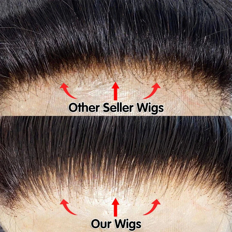 250D Invisible Strap Lace Wig Human Hair 360 Full Lace Front Human Hair Wig Kinky Straight Lace Frontal Wig Glueless Wigs