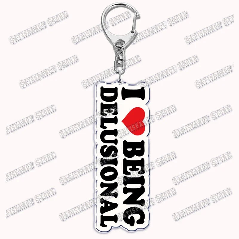 Custom I Love You My Fictional Boyfriend Awesome Girlfriend Keychain Emo Boys Hot Wife Mom Dad Key Ring Keychains Bf Gf Gifts