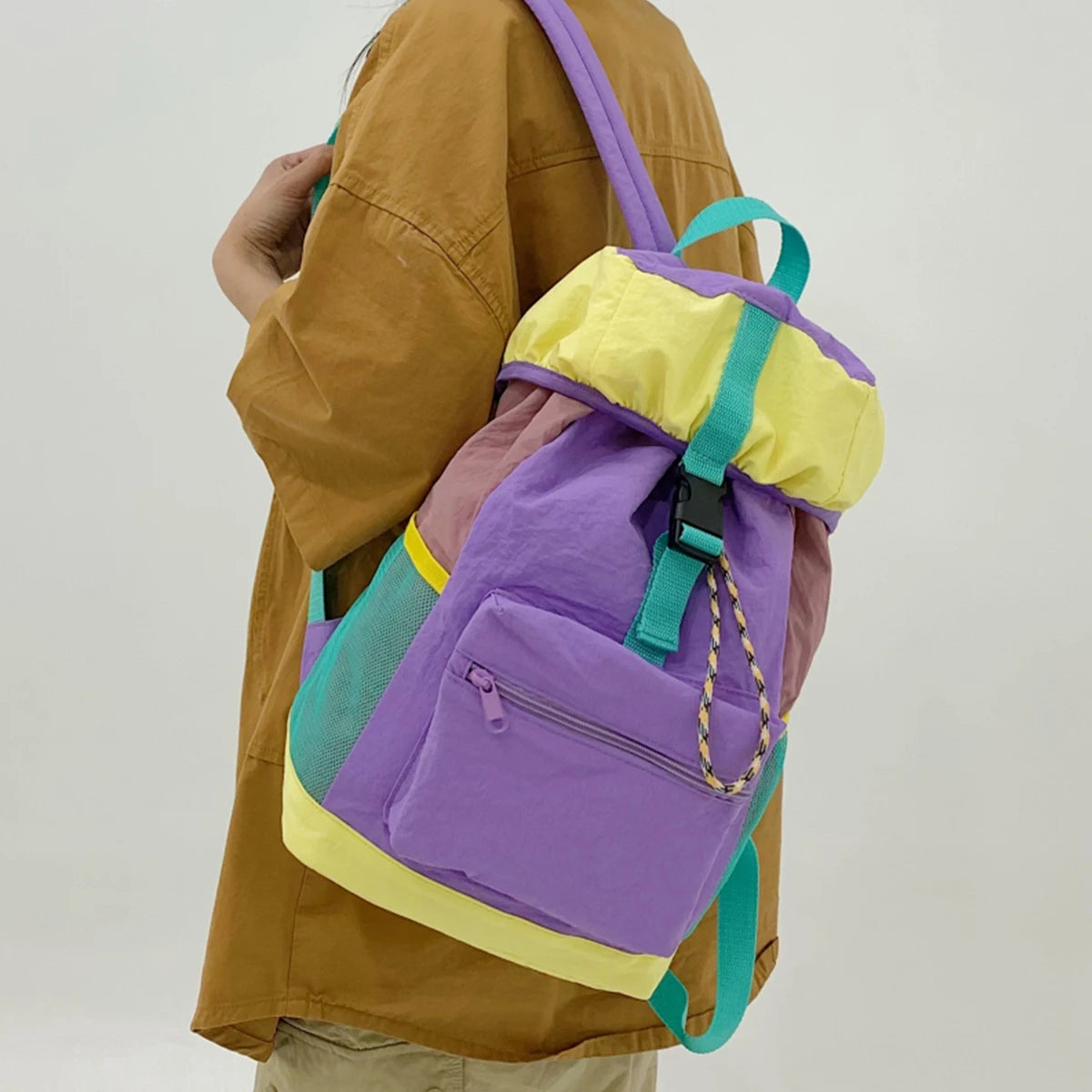 Outdoor Sports Backpack Women's New Cycling Bag Travel Backpack Spring Outing Lightweight Multi-Functional Mountaineering Bag Climbing Bag Large Capacity Hiking School Bag
