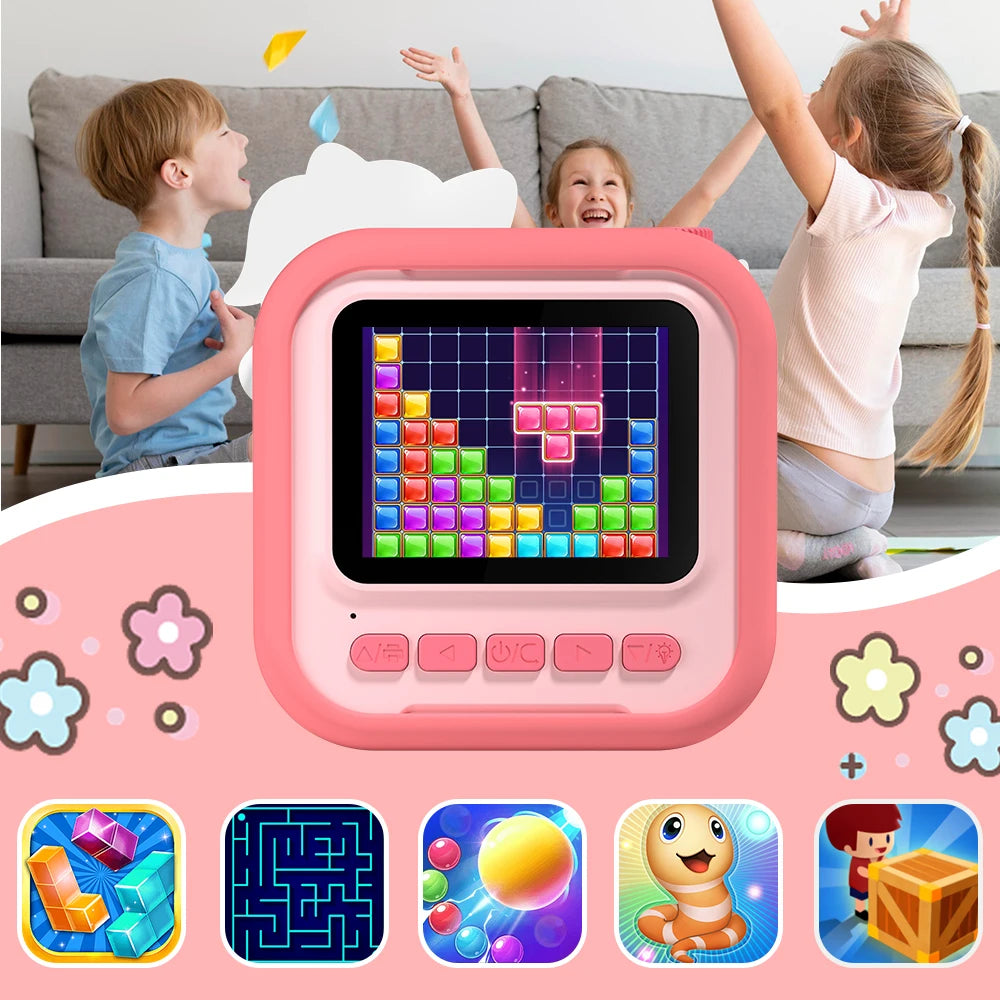 Kids Camera Instant Camera, 2.4" 12MP 1080P HD IPS Screen Printing Camera for Kids, Instant Camera with 32G Memory Card