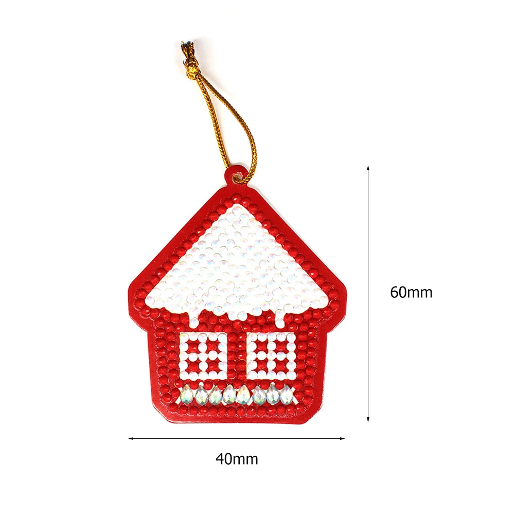 10-100pcs Special Shape Drill Christmas Tree Pendant Diamond Painting Pendant 5D DIY Christmas diamond Key Chain Kits Decor