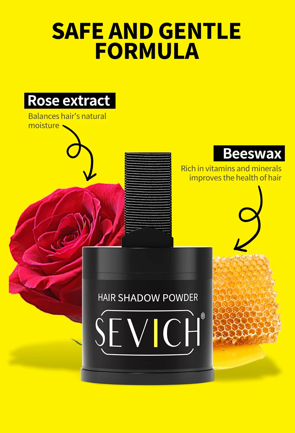 Sevich 10g Hairline Powder Hair Fiber Powder Capillary Filling Hair Shadow Waterproof Hairline Edge Control Makeup Concealer