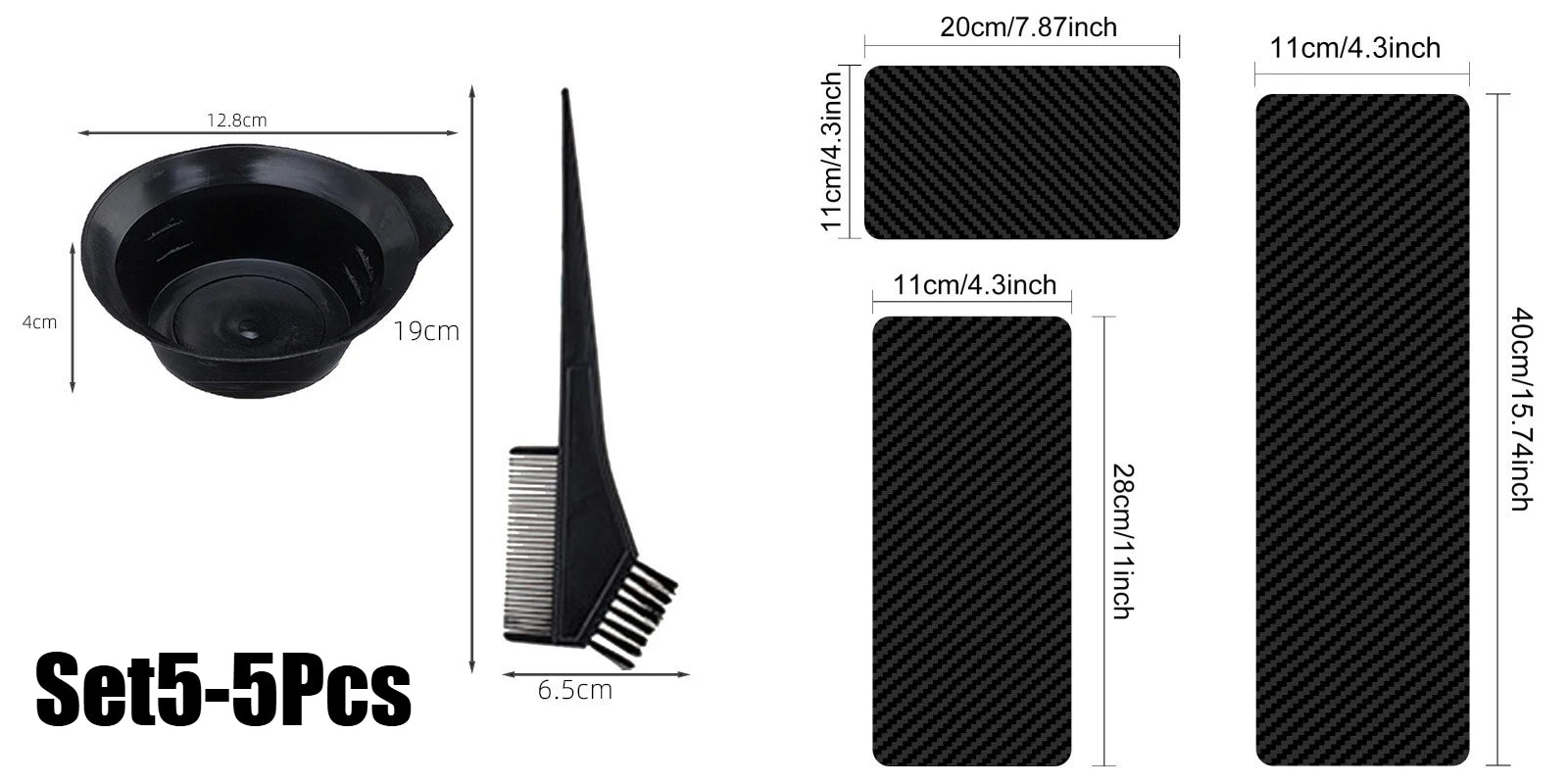 1-6Pcs Salon Hairdressing Coloring Board Barber Hair Color Dye Applicator Professional Barbershop Tinting Tools Accessories