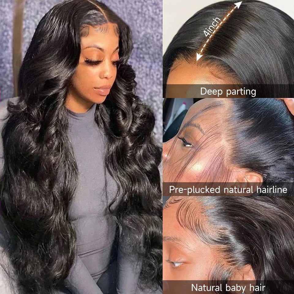 Ali Grace Body Wave Lace Front Wig Body Wave Human Hair Wigs for Women Brazilian Hair Pre-Plucked 13x4 Lace Frontal Hair Wigs
