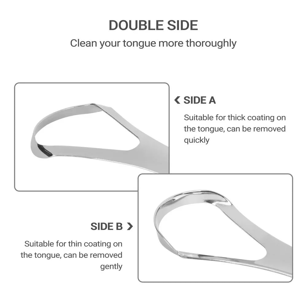 혀클리너 1pc Stainless Steel Tongue Scraper Cleaner Fresh Breath Cleaning Coated Tongue Toothbrush Oral Hygiene Care Tools