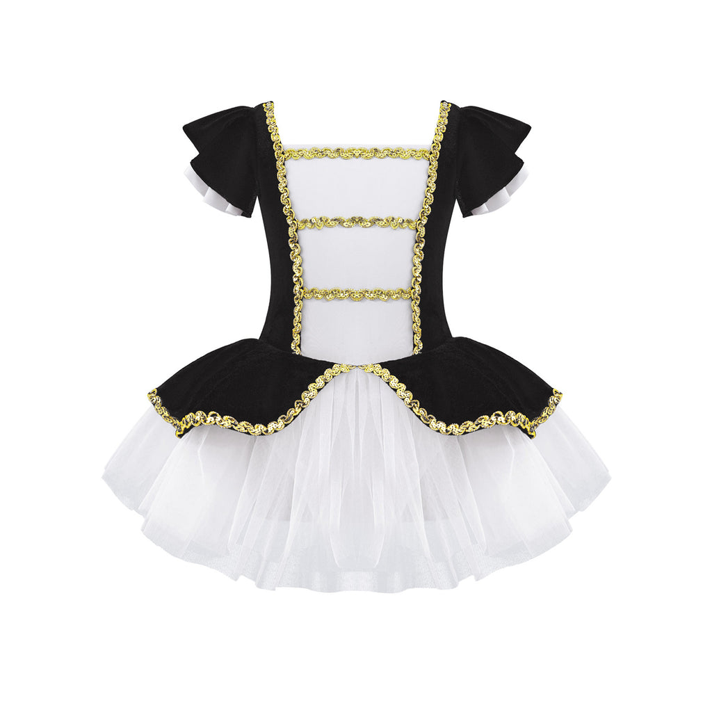 Kids Girls Children Dancer Ballet Dance Dress Gymnastic Leotard Tutu Princess Dress for Stage Performance Clothes Christmas Gift