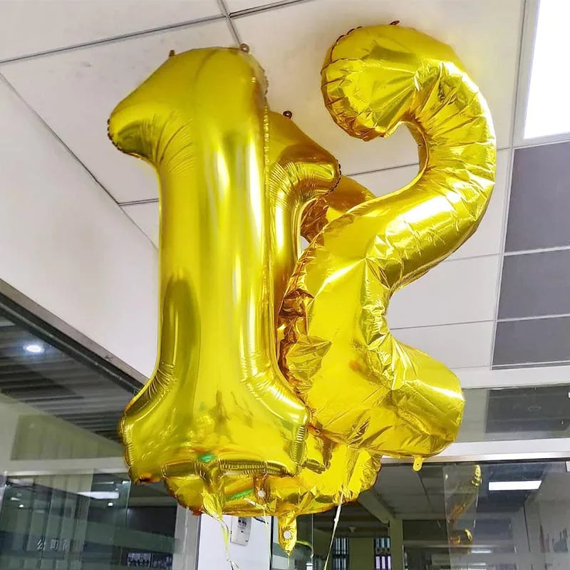 Number 18 Balloon 18 Digit Balloon Eighteen Figure Blue Green 18th Birthday Big Large Red Rose Golden Black Colorful 32inch Ball